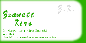 zsanett kirs business card